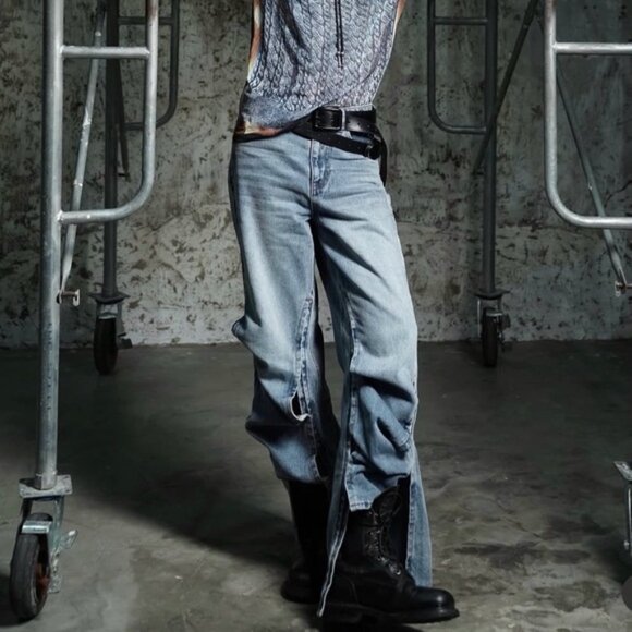 Glenn Martens x H&M Wide Side Slit Jeans sz 6 - Picture 4 of 6